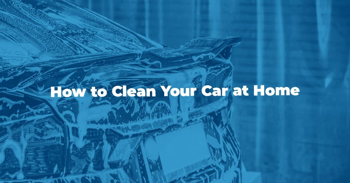 The article title over a car getting washed, in a blue overlay.