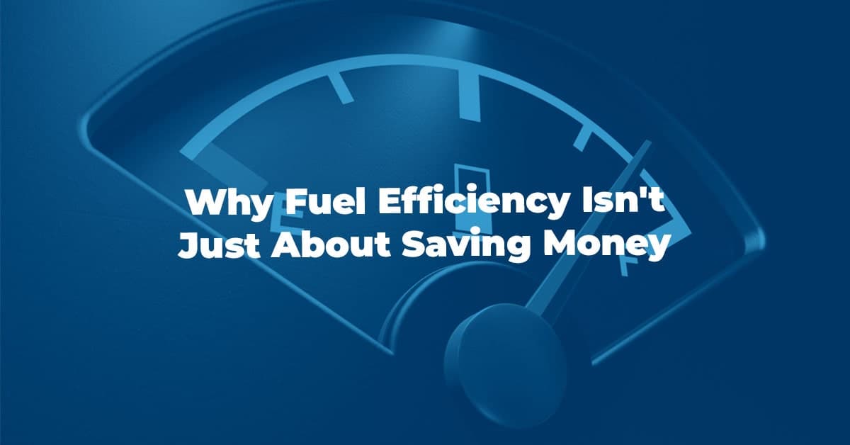 The article title over the fuel gauge in a car, in a blue overlay.