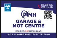 MH GARAGE & MOT CENTRE Logo